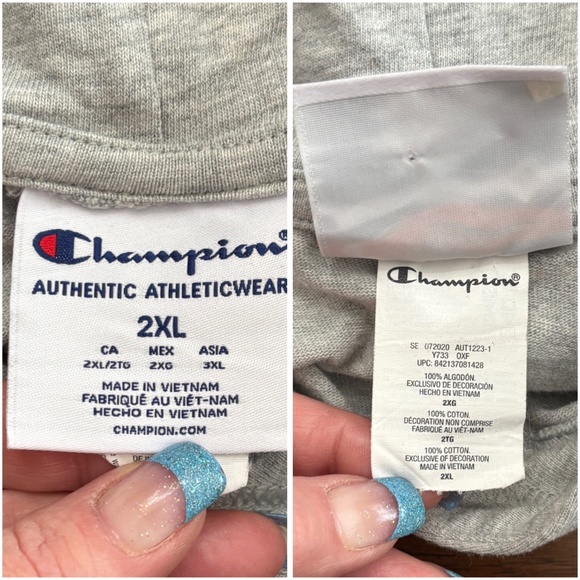 Champion Men’s Gray Mid-weight Pullover Hoodie (Size 2XL) - Picture 7 of 10